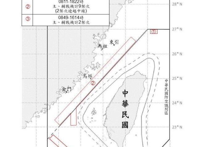 台灣新聞通訊社-17共機艦擾台 國軍雷達緊盯