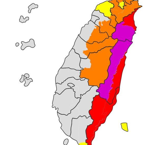 台灣新聞通訊社-颱風來了！深夜最新「豪大雨區域曝」：北北基桃全上榜