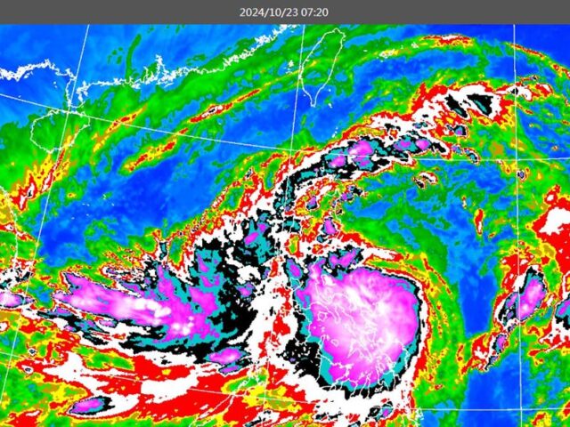 台灣新聞通訊社-潭美颱風路徑、風雨時程1圖看　今晚至週五離台最近