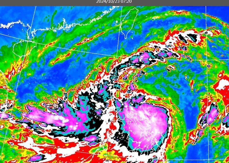 台灣新聞通訊社-潭美颱風路徑、風雨時程1圖看　今晚至週五離台最近