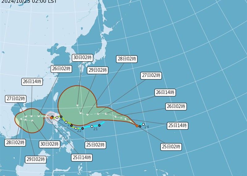 台灣新聞通訊社-快訊／氣象署續發大雨特報　5縣市恐一路下到入夜