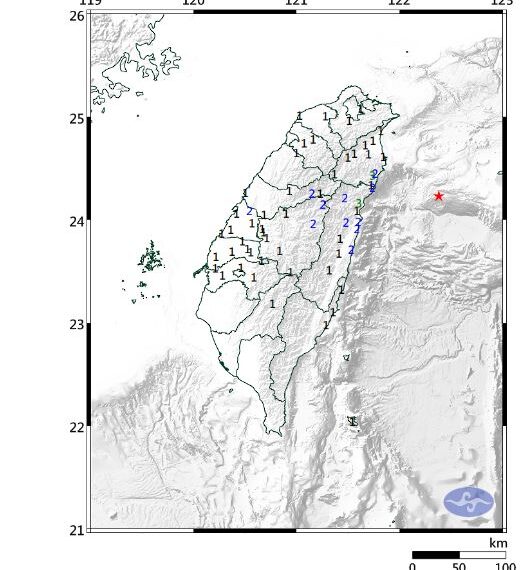 台灣新聞通訊社-快訊／幾乎全台有感！花蓮外海突然地震　規模達4.9