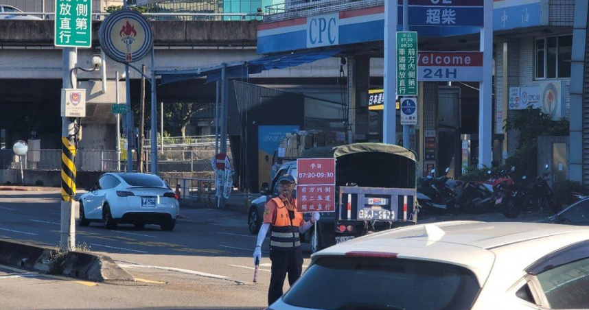 台灣新聞通訊社-紓解堤頂交流道　舊宗路二段巷口第二左轉車道開放直行