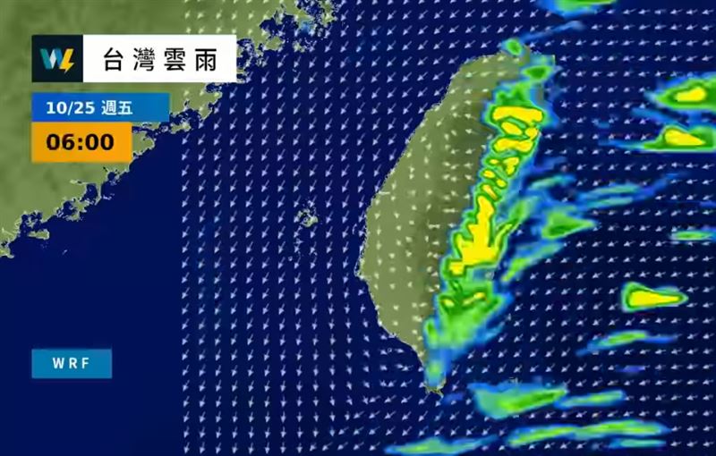 台灣新聞通訊社-颱風假有了？最新風雨預測出爐　今晚「6地區」達停班停課標準