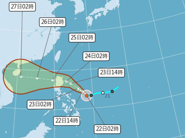 台灣新聞通訊社-潭美颱風今凌晨2時生成 最新路徑曝光