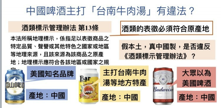 台灣新聞通訊社-郭國文：中國啤酒假「台南牛肉湯」包裝 低價攻台市場