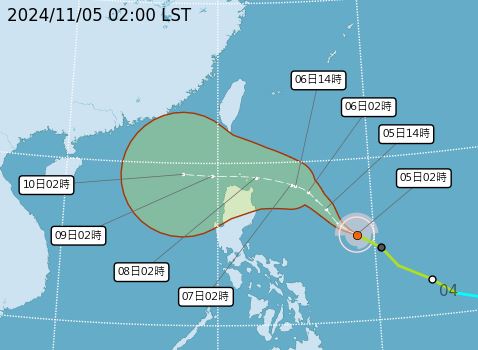 台灣新聞通訊社-颱風銀杏「先減慢再加速」！最新各國預測路徑曝　北台明探16度低溫