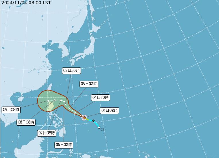 台灣新聞通訊社-銀杏路徑週三是關鍵！防東北季風共伴效應　今晚起北部變天轉濕涼