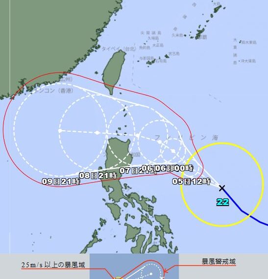 台灣新聞通訊社-銀杏颱風真的會來嗎？日本氣象廳公布最新路徑：這1天可能削到南台灣