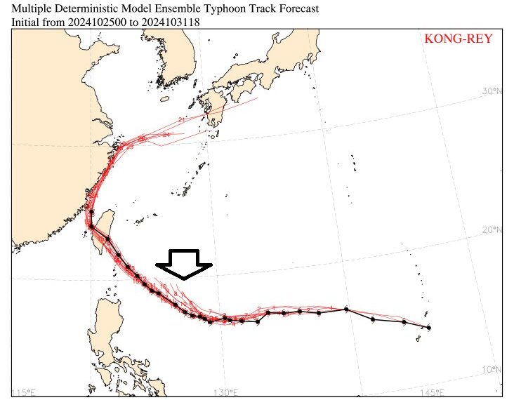 台灣新聞通訊社-康芮路徑預報神準 鄭明典1張圖證明：方向掌握幾乎完美