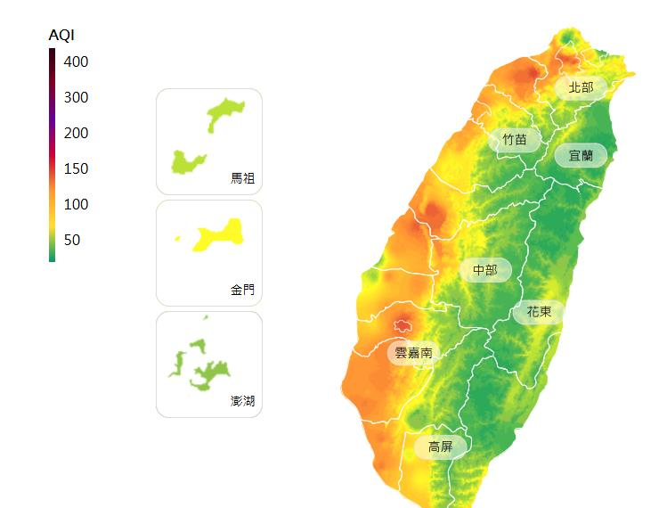 台灣新聞通訊社-北北桃空氣好臭又霧茫茫 環境部：偏東風擴散條件差