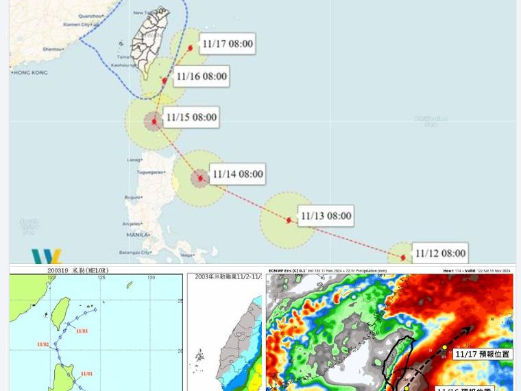 台灣新聞通訊社-吳聖宇：天兔颱風跟米勒颱風相似 陣雨恐集中東南部