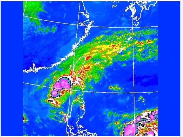 台灣新聞通訊社-東北季風+桔梗颱風 鄭明典：雲型符合東北季風共伴效應特徵