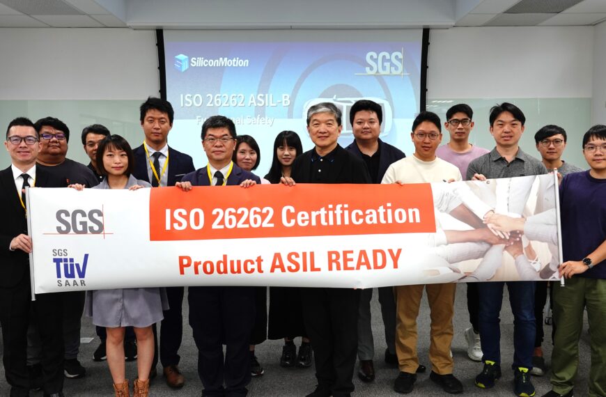 台灣新聞通訊社-慧榮車用儲存方案獲 ISO 26262 ASIL B Ready與ASPICE CL2認證