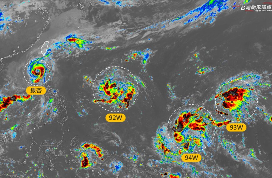 台灣新聞通訊社-熱帶擾動排排站 粉專：下周有機會再生成1至2個颱風
