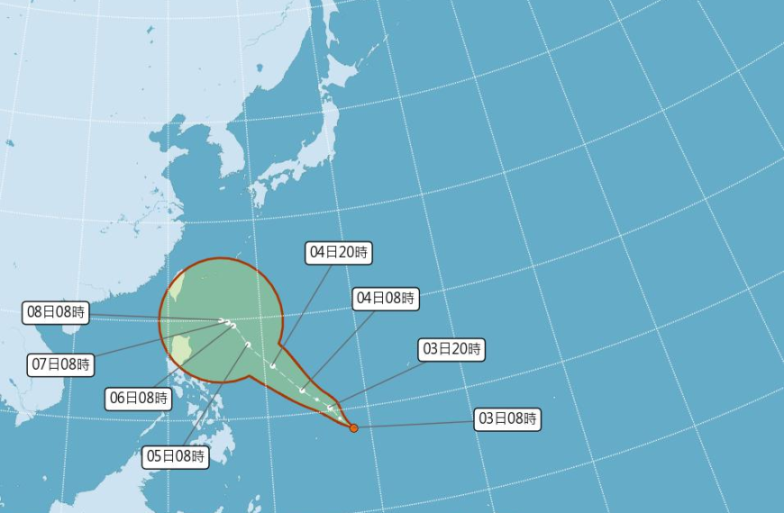 台灣新聞通訊社-準銀杏颱風未來影響周三是關鍵 粉專：恐停滯打轉與東北季風對抗