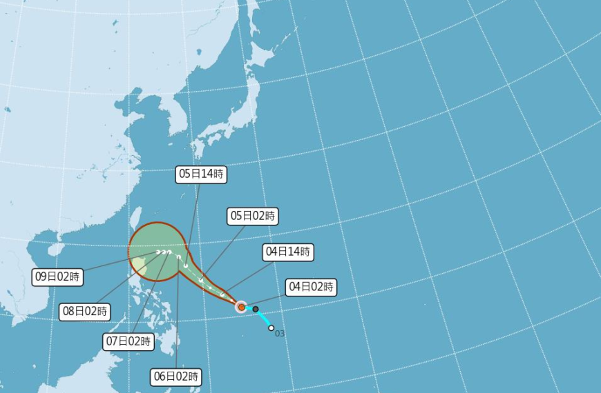 台灣新聞通訊社-不只銀杏颱風？ 賈新興：9日關島附近有熱帶性低氣壓發展機會