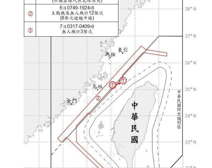 台灣新聞通訊社-賴總統返台中共27機艦擾台海周邊 另偵獲中國空飄氣球