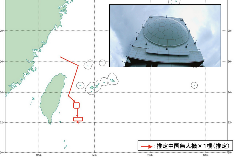 台灣新聞通訊社-中共「隱而不宣」軍演 日偵獲1無人機切我東部外海南飛