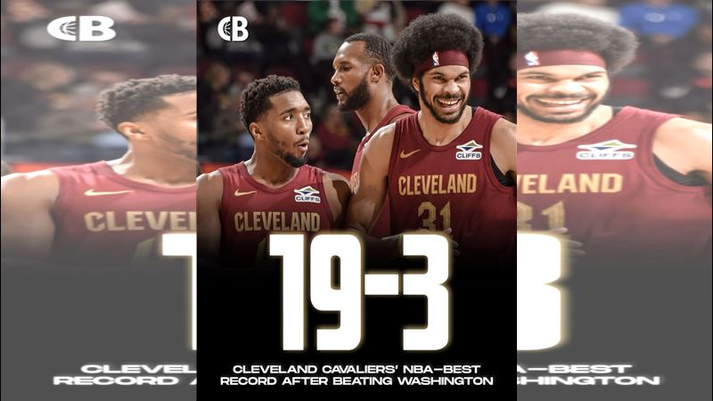 台灣新聞通訊社-NBA／米契爾19分！騎士7人得分超過兩位數　戰績19勝3敗全聯盟第1