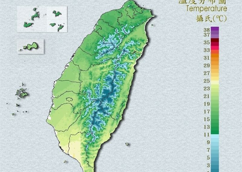 台灣新聞通訊社-下班快包緊！冷空氣南下中「這區」首當其衝：越晚越寒冷