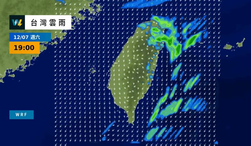 台灣新聞通訊社-3地區轉雨！下波降溫時間曝光　降雨範圍再擴大