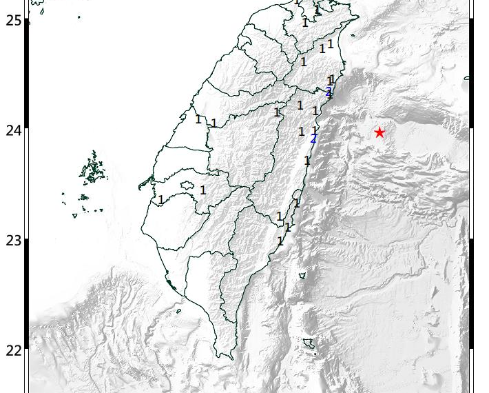 台灣新聞通訊社-台北晃一下！花蓮15：48發生規模4.7地震 8縣市有感