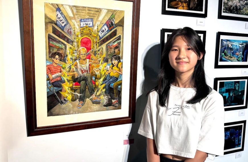 台灣新聞通訊社-淡水國中「遊藝園」畢業成果展 融入時事展現創意