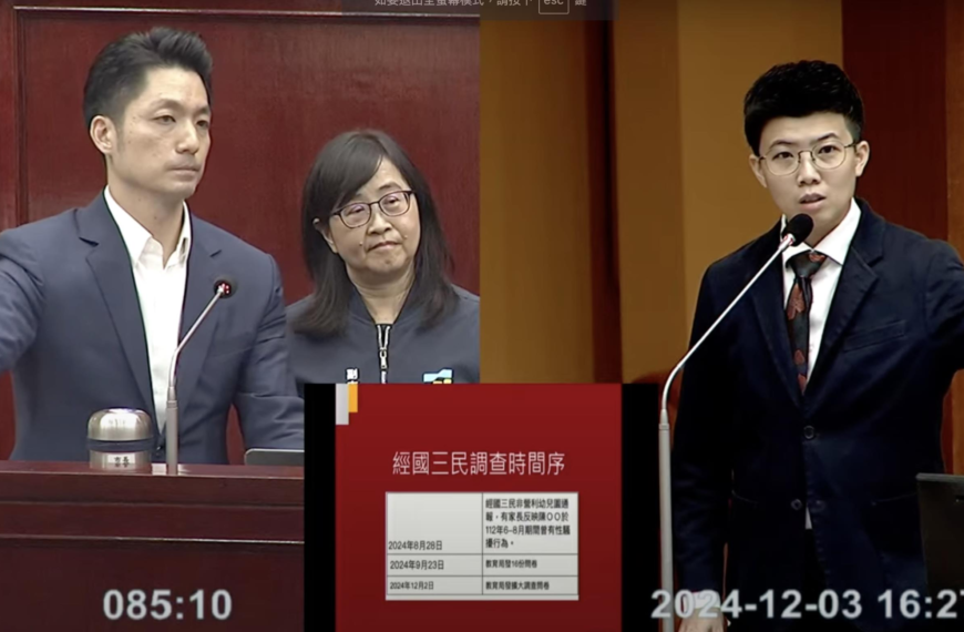 台灣新聞通訊社-議員批北市狼師案慢半拍 發放問券僅16份