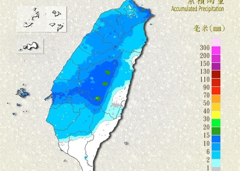 台灣新聞通訊社-看中南部一圖　鄭明典：冬季有這樣的雨型並不常見