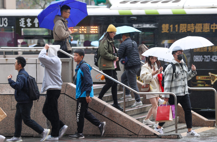 台灣新聞通訊社-今偶雨多雲偏涼 下周一起冷氣團有感轉冷10度以下低溫