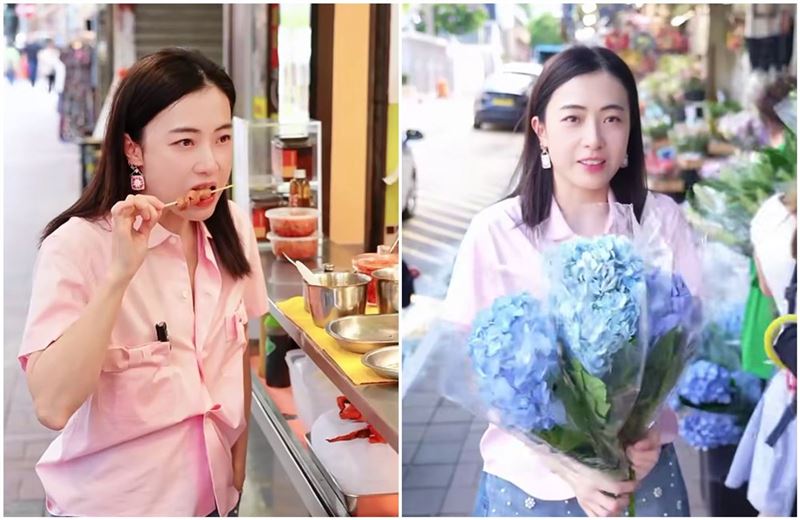 台灣新聞通訊社-「千億富太」街邊大口嗑魚蛋! 買繡球花「只花80元」喊:不要浪費