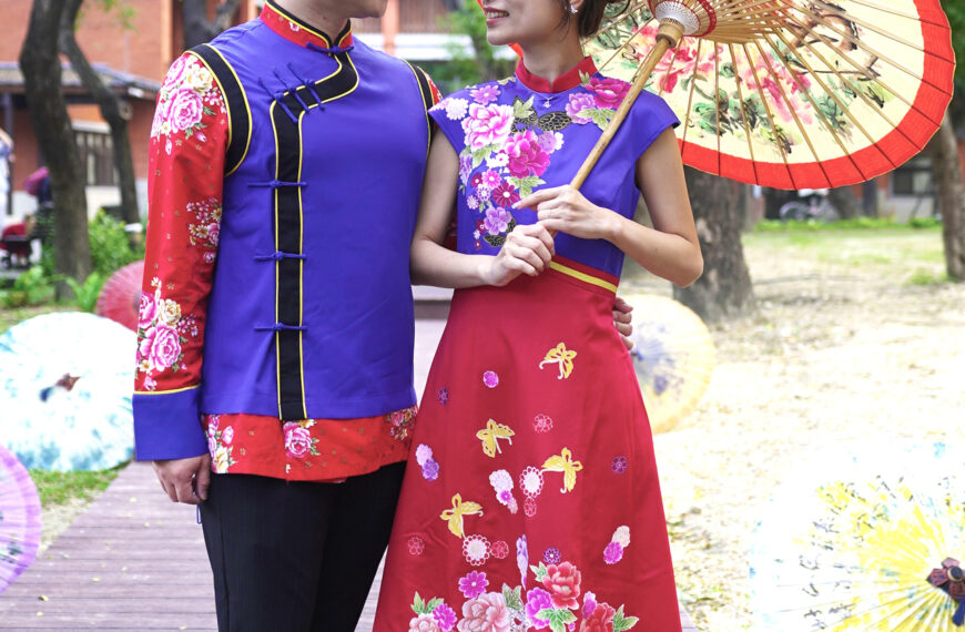 台灣新聞通訊社-高雄客家婚禮 21對新人雨豆樹下百年好合