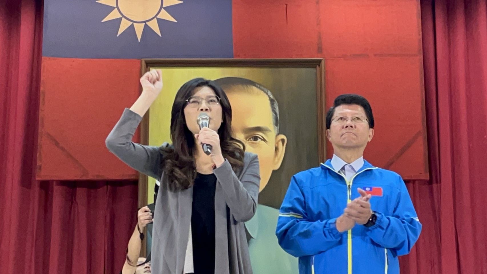 台灣新聞通訊社-批台南民進黨長期執政、綠能破壞生態與貪汙 鄭麗文：下夕下井