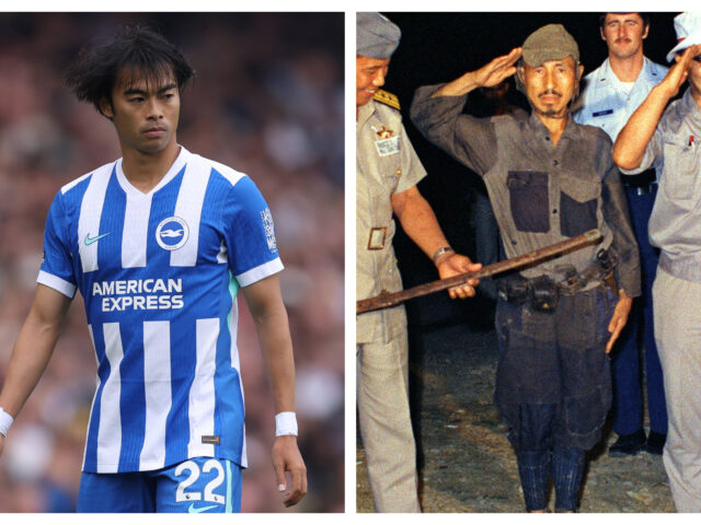 台灣新聞通訊社-中日關係緊張之際…日國腳竟拿「最後日本兵」照片合影 母隊發文致歉