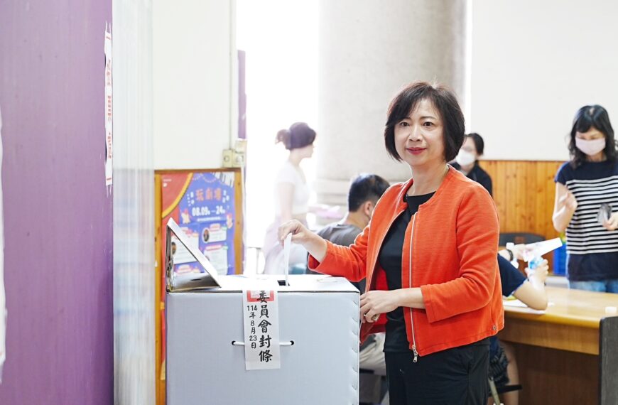 台灣新聞通訊社-楊瓊瓔才參選台中市長就傳江啟臣民調領先 何欣純指怪怪的