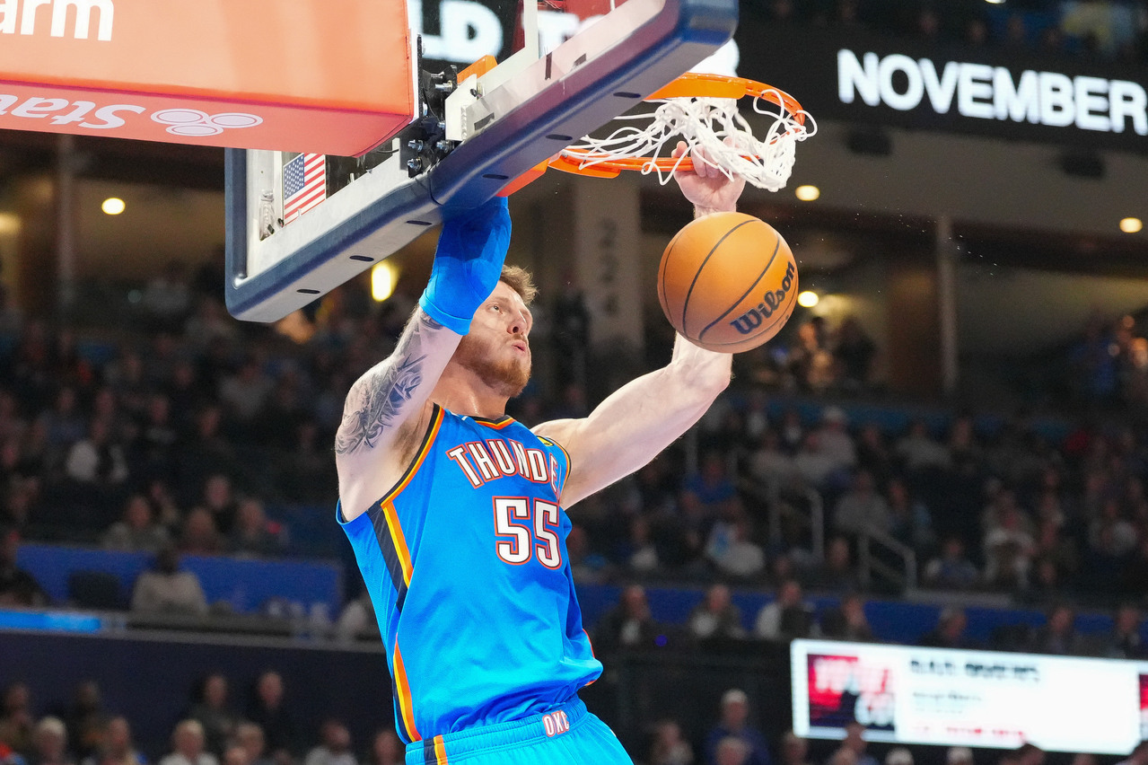 台灣新聞通訊社-NBA／雷霆平歷史次佳開季仍有危機！禁區悍將腿傷恐缺席2周