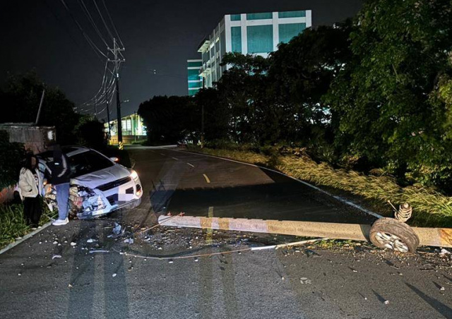 台灣新聞通訊社-又是酒駕！桃園新屋1615戶晚間突停電　男酒駕撞斷電線桿釀禍