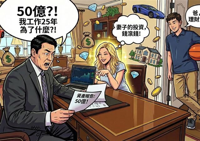 台灣新聞通訊社-工作25年輸給老婆神操作！大企業高管「被兒子酸醒」　資產狂翻賺上億