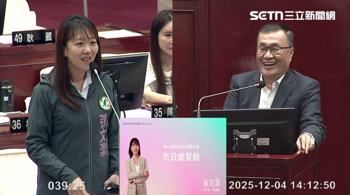 台灣新聞通訊社-張文潔頻問李四川何時辭職？蔣萬安急回：你們考慮一下我的心情好不好
