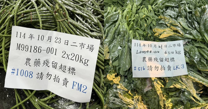 台灣新聞通訊社-北市銷毀「1.1萬公斤」農藥超標蔬果!辣椒、香菜均上榜