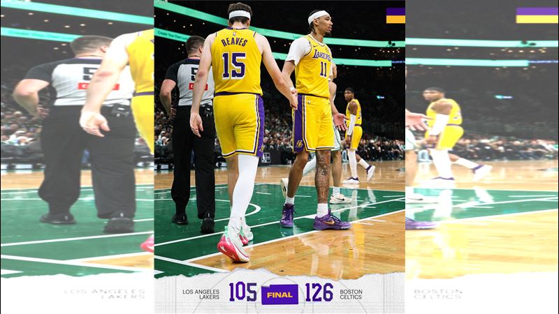 台灣新聞通訊社-NBA／詹姆斯中斷1297場雙位數得分紀錄後輪休　里夫斯轟36分救不了湖人