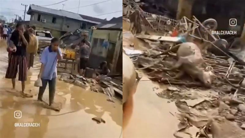 台灣新聞通訊社-印尼蘇門答臘洪災山崩逾900死　災民冒險求助