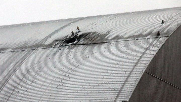 台灣新聞通訊社-車諾比「新石棺」被無人機炸出大洞 結構受損無法有效阻輻射外洩