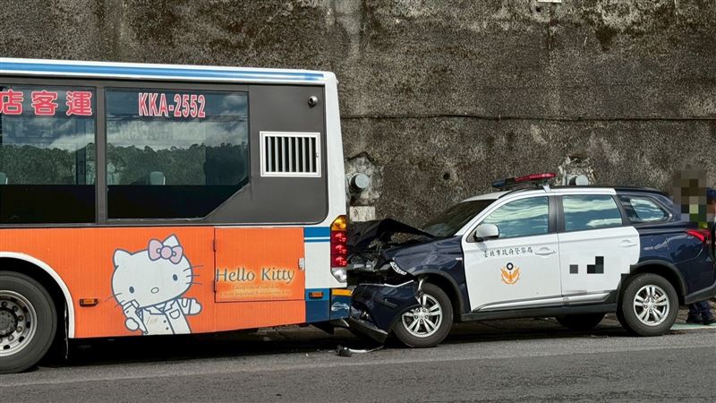台灣新聞通訊社-北市保大警車追撞公車！客運駕駛尿急臨停紅線　員警疑恍神釀禍