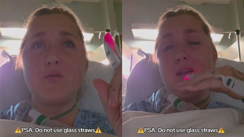 台灣新聞通訊社-用玻璃吸管喝飲料，女子2小時後「滿嘴鮮血」　醫嘆：來不及手術了