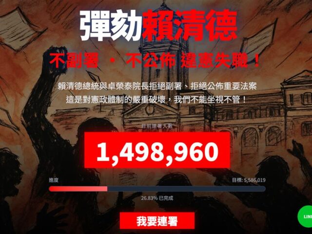 台灣新聞通訊社-「彈劾賴清德網站」每秒2000人連署？小草嗨一度癱瘓　她曝真相：有夠蠢