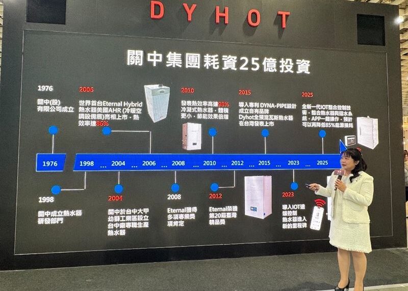 台灣新聞通訊社-東湧 IOT 熱水器全面進化 建材展發表全新智慧熱水管理系統節能突破85%