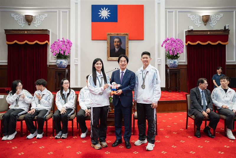 台灣新聞通訊社-讚聽奧代表團「展現堅韌台灣精神」 賴清德:全力落實用運動壯大台灣