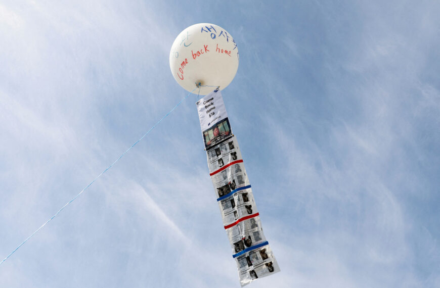 台灣新聞通訊社-南韓修法禁止對北韓發送氣球傳單 盼緩和緊張關係